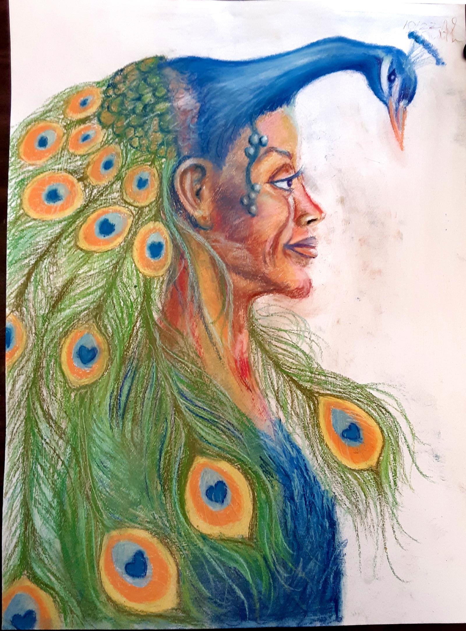 Peacock Profile Pastels Nov 2019